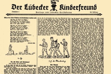 Ausschnitt aus der Zeitung „Der Lübecker Kinderfreund. Beilage zum Lübecker Volksboten“ vom 22. Februar 1927 mit einem kurzen Artikel von Willy Brandt.